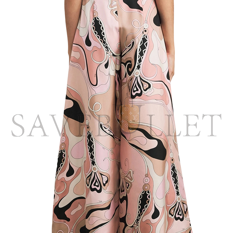 PUCCI SILK TWILL ORCHIDEE PRINT TROUSERS 5HRT025H731023